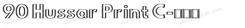90 Hussar Print C字体转换
